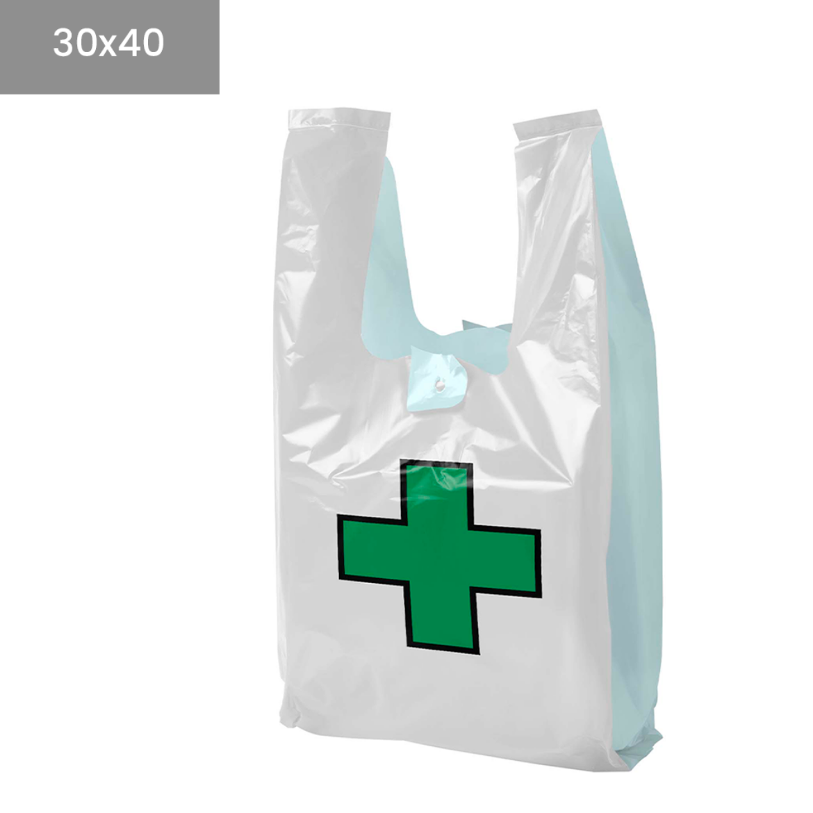 Bolsas personalizadas de farmacia en plástico de 30x40 cm